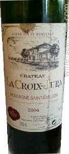 Chateau La Croix Jura Montagne Saint Emilion France