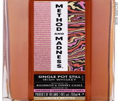 Label 1 of Method & Madness Japanese Cedarwood Casks Finish Single Pot Still Irish Whiskey