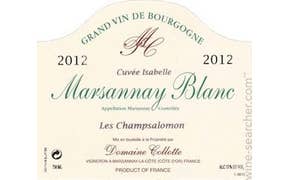 Click to see this product Label of Domaine Collotte Marsannay Les Champsalomon Cuvee Isabelle Blanc