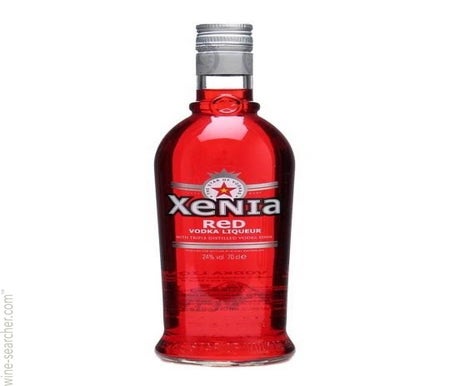 Label 1 of Trojka Xenia Red Vodka Liqueur