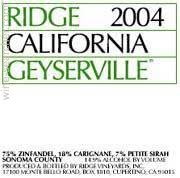 ワイン Ridge 2004 California Geyserville Ridge Geyserville Sonoma Red Wine 2004 750ml - MoreWines