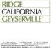 16th label thumbnail of Ridge Vineyards Geyserville