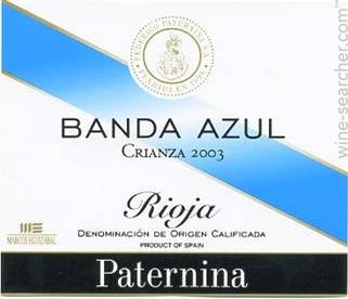 Label 1 of Federico Paternina 'Banda Azul' Crianza