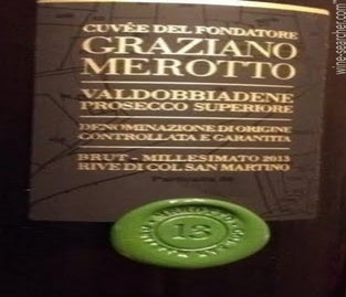 Label 1 of Merotto Cuvee del Fondatore 'Graziano Merotto' Millesimato Brut