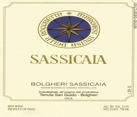 Label 1 of Tenuta San Guido Sassicaia Bolgheri