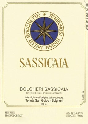 Label 1 of Tenuta San Guido Sassicaia Bolgheri