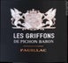 9th label thumbnail of Chateau Pichon-Longueville 'Les Griffons de Pichon Baron'