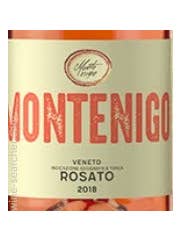 Click to see larger label image Label of Montenigo Rosato Veneto IGT