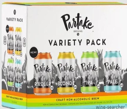 Label 1 of Partake Brewing Non-Alcoholic Beer Variety Pack