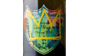 Click to see this product Label of Dom Perignon Jean-Michel Basquiat Tribute Vintage Brut