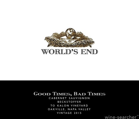 Label 1 of World's End 'Good Times Bad Times' Beckstoffer To Kalon Cabernet Sauvignon
