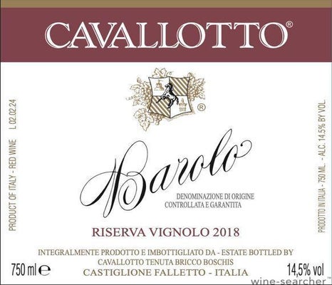 Label 1 of Cavallotto Vignolo