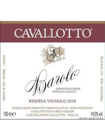 Click to see larger label image Label of Cavallotto Vignolo