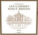 2nd label thumbnail of Chateau Les Carmes Haut-Brion