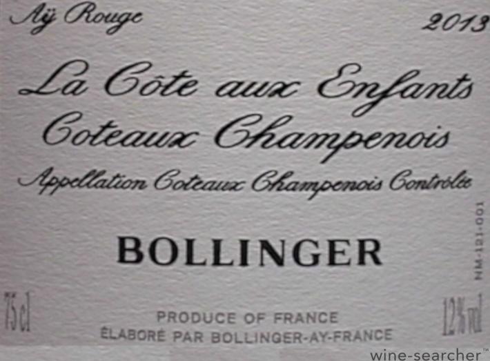2013 Bollinger Coteaux Champenois La Cote Aux Enfants