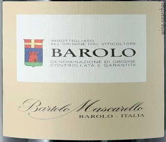 Label 1 of Bartolo Mascarello Barolo DOCG
