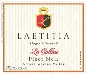 Label 1 of Laetitia Vineyard & Winery La Colline Single Vineyard Pinot Noir
