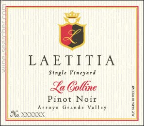 Label 1 of Laetitia Vineyard & Winery La Colline Single Vineyard Pinot Noir