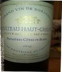 Chateau Haut Grelot Selection Rouge Blaye Cot Prices Stores Tasting Notes And Market Data