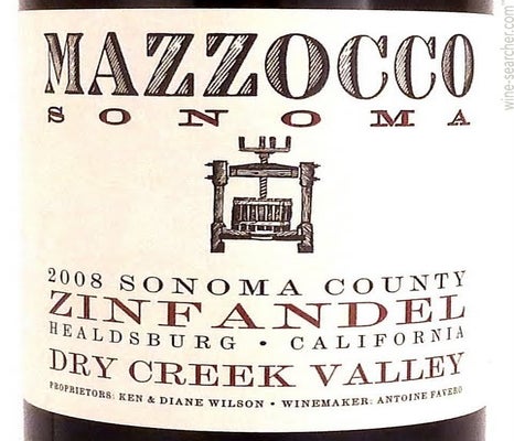 Label 1 of Mazzocco Winery Dry Creek Valley Zinfandel