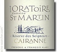 Label 1 of Domaine Oratoire St Martin Cairanne Reserve des Seigneurs