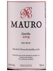 Click to see larger label image Label of 1981 Bodegas Mauro 'Mauro' Vino Tinto de la Tierra de Castilla y Leon