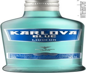 Label 1 of Karlova Blue Liqueur