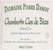 6th label thumbnail of Domaine Pierre Damoy Chambertin Clos-de-Beze Grand Cru