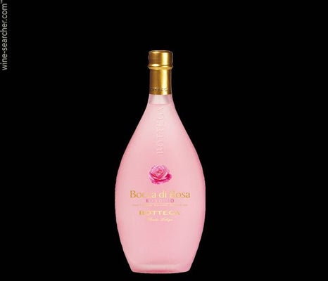 Label 1 of Bottega 'Bocca di Rosa Rosolio' Liqueur