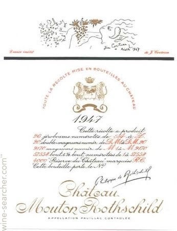 1947 Chateau Mouton Rothschild, Pauillac, France | prices