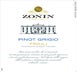 3rd label thumbnail of Zonin Pinot Grigio delle Venezie IGT