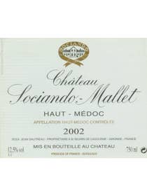 Click to see larger label image Label of Chateau Sociando-Mallet