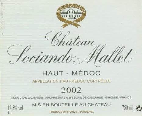 Label 13 of Chateau Sociando-Mallet