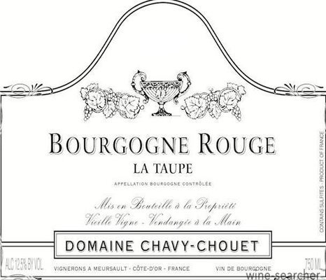 Label 1 of Domaine Chavy-Chouet Bourgogne Rouge La Taupe