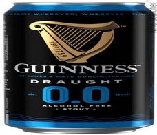 Label 1 of Guinness Draught 00 Alcohol Free Stout Beer
