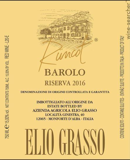 2010 Elio Grasso Runcot, Barolo Riserva DOCG, Italy | prices