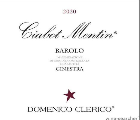 Label 1 of Domenico Clerico Ciabot Mentin Ginestra