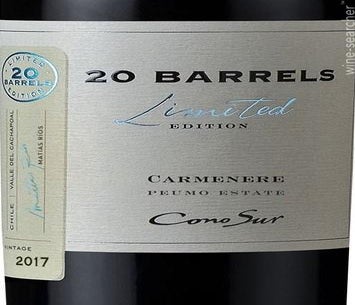Label 1 of Cono Sur 20 Barrels Limited Edition Carmenere