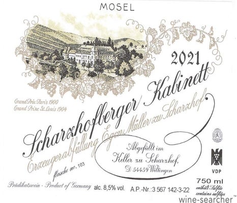 Label 4 of Egon Muller Scharzhofberger Riesling Kabinett