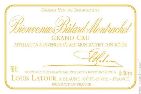 Label 1 of Louis Latour Bienvenues-Batard-Montrachet Grand Cru
