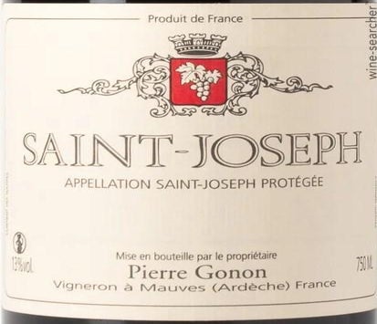 Label 1 of Pierre Gonon Saint-Joseph