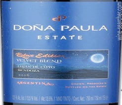Label 1 of Dona Paula Estate Blue Edition Velvet Blend