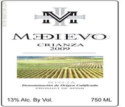 Label 1 of Bodegas del Medievo Crianza