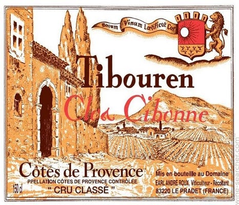 Label 1 of Clos Cibonne Cotes de Provence Cuvee Tradition Rose