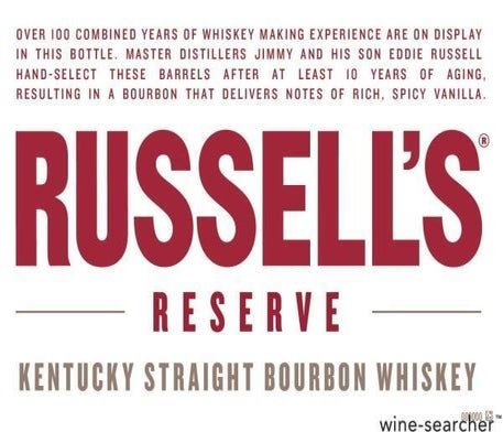 Label 2 of Russell's Reserve 10 Year Old Kentucky Straight Bourbon Whiskey