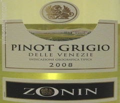 Label 1 of Zonin Pinot Grigio delle Venezie IGT