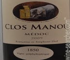 Label 1 of Clos Manou Cuvee 1850