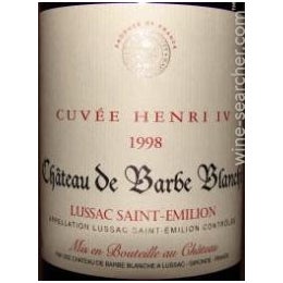 Vignobles Andre Lurton Chateau De Barbe Blanche Cuvee Henri Iv Lussac Saint Emilion Prices Stores Tasting Notes Market Data Vignobles Andre Lurton Chateau De Barbe Blanche Cuvee Henri Iv Lussac Saint Emilion Prices Stores Tasting Notes Market Data
