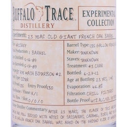 Buffalo Trace Distillery Experimental Collection 23 Year Old ...