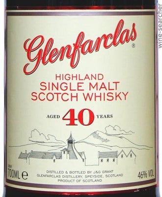 Label 1 of Glenfarclas 40 Year Old Single Malt Scotch Whisky
